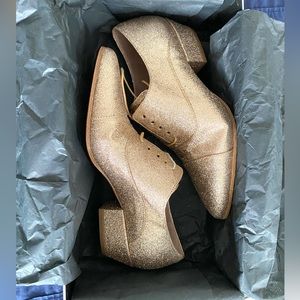 Golden Goose *rare* gold glitter oxfords. BNWT